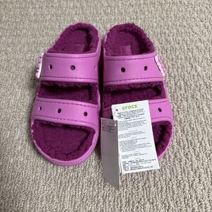 Women Saweetie X CROCS FUZZ-LINED SLIDE SANDAL RARE Sweetie NWT US 6